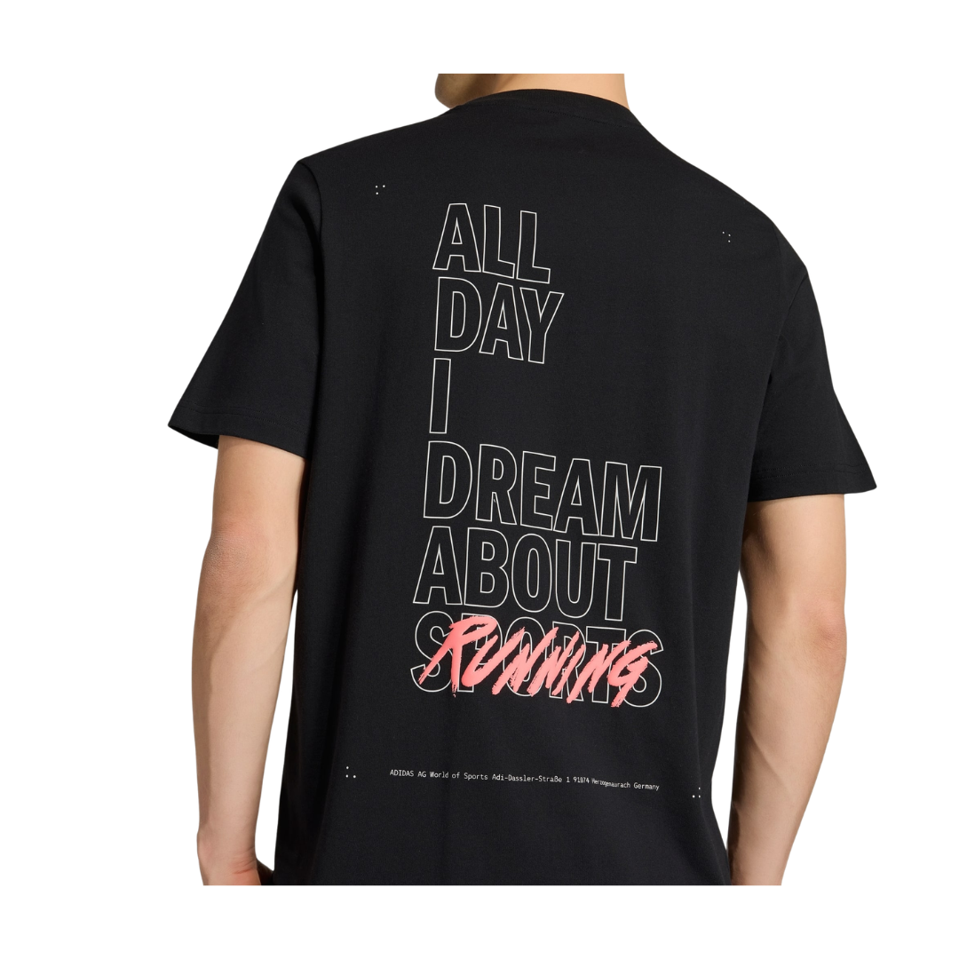 ADIDAS T-SHIRT GRAPHIC SLOGAN RUNNING UOMO